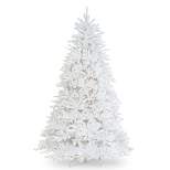 National Tree Company 7 ft Pre-Lit Artificial Full Christmas Tree, White, Dunhill Fir, White Lights, Includes Stand