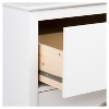 Prepac Yaletown 2 Drawer Nightstand White: Modern Rectangular Bedside Furniture, Wood Composite Construction - 3 of 4