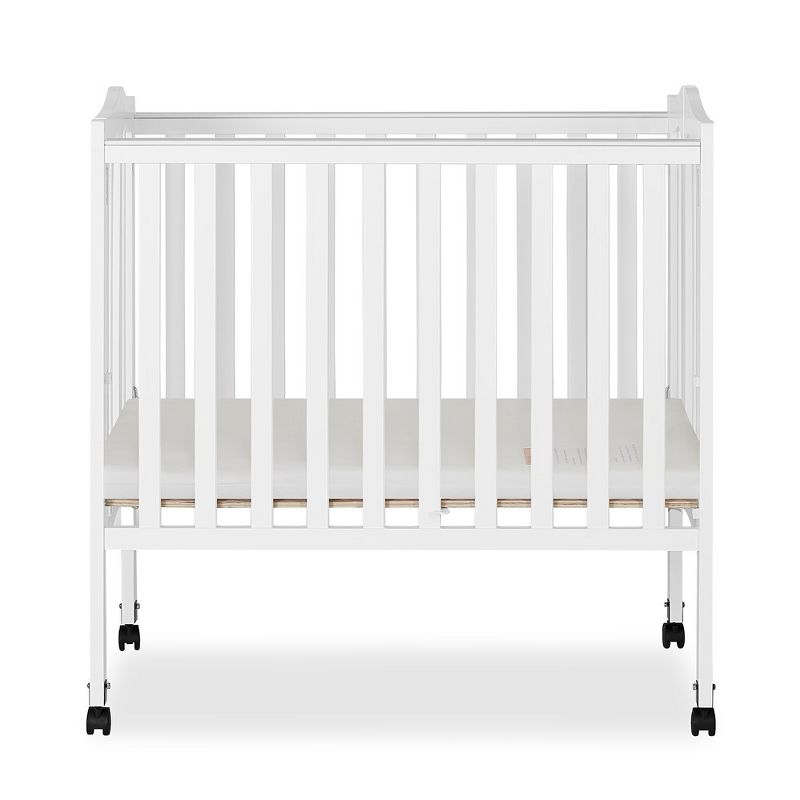 Dream On Me, 2 in 1 Lightweight Folding Portable Crib, White, 1 of 9