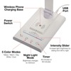 Excello Global Products Wellness Series 5-Touch Adjustable LED Desk Lamp with Wireless Phone Charging Base, 16", White - 2 of 4