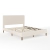 Martha Stewart Britta Upholstered Platform Bed with Rounded Headboard, Piped Detailing and Cushioned Siderails, Wood Slat Bottom, No Box Spring Needed - 2 of 4