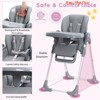 Baby High Chair for Babies and Toddlers, Multifunctional Foldable Highchair w/ Adjustable Height & Recline, High Chair Removable Tray - 2 of 4