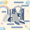 Toddler Swing and Slide Set, Kids Climber Slide Playset with Basketball Hoop, Kids Playground Climber Slide Play Set, Outdoor Playground - 3 of 4
