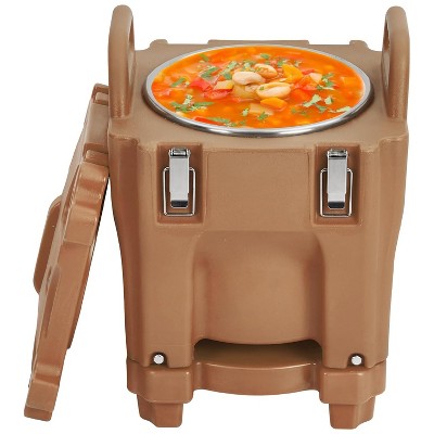 Insulated Food Carrier, 22Qt Capacity, Stackable Hot Box, with Spoon, Wheel and Safe Lock, for Catering, Family Gathering, Canteen, Restaurant