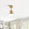Airsurfer 52-Inch White Ceiling Fan with Remote, Reversible DC Motor, 3 ABS Blades & Color-Changing LED Light - 3 of 4