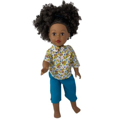 Flower Garden Shirt With Pants For 18 Inch Dolls Like American Girl