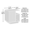 Vynxaria Contemporary Night Stand - Brown & Gray Finish, Adjustable Shelf, Open Storage, Faux Marble Accents, Compact, Easy Assembly - 4 of 4