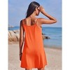 AI'MAGE Women's Bathing Suit Cover Up Spaghetti Straps Swim Dresses Beach Cover Ups Pleated Neck Swimsuit Coverups S-XXL - 2 of 2