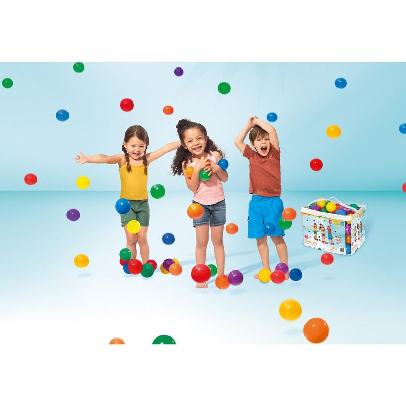 Intex Fun Ballz 100 Multi Colored 3 1/8-inch Plastic Balls (2-Pack), 3 of 4