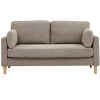 NicBex Modern Minimalist Loveseat Sofa Couch with Two Pillows & Wooden Legs,2-Seat Lounge Sofa for Living Room,Apartment - 2 of 4