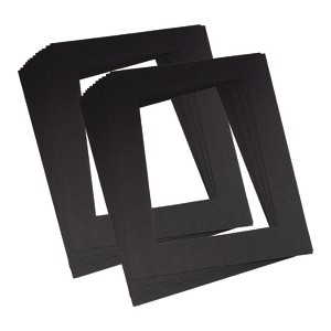 Pacon® Pre-Cut Mat Frames, 11.5" x 16.75" Frame, 8" x 10.75" Window, Black, 12 Per Pack, 2 Packs - 1 of 4