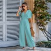 Women's Breezy Crinkled Chiffon Surplice Neckline Wide Leg Jumpsuit - Cupshe - 2 of 4