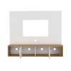 56.1" FSC Certified Manufactured Wood Entertainment Center with 2 Doors and 4 Shelves for Living Room and Bedroom - 2 of 4
