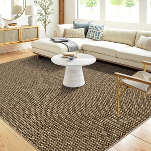 Washable Area Rug – Non-Slip Soft Low Pile Modern Abstract Foldable Ideal for Living Room Bedroom Nursery Dining Room. - 1 of 4