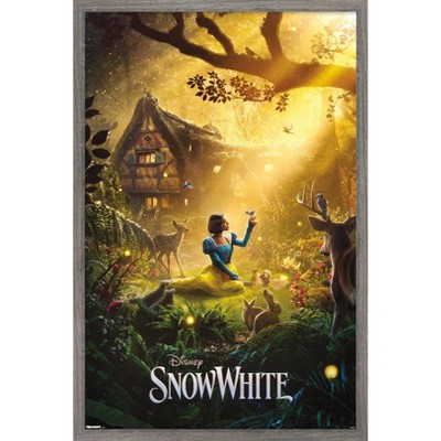 Trends International Disney Snow White: Live Action - One Sheet Framed Wall Poster Prints Barnwood Framed Version 14.725" x 22.375"