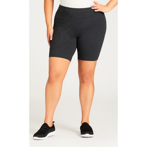 Women's Plus Size Supima® Bike Short - Charcoal | Avenue : Target