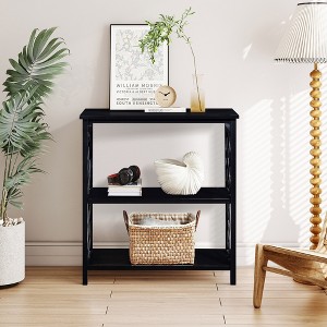 Bella Depot Console Table with 3-Tier Storage Shelves and Solid Wood Legs - 1 of 4