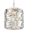 Possini Euro Design Crystal Rain Chrome Mini Pendant Light 6" Wide Modern LED Fixture for Dining Room House Foyer Kitchen Island Entryway Bedroom Home - 3 of 4