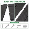 9 PCS heavy-duty & recyclable Wood-Plastic Interlocking Deck Tiles 11.8" x 11.8"- Waterproof Outdoor and Indoor Flooring for Patio - 3 of 4