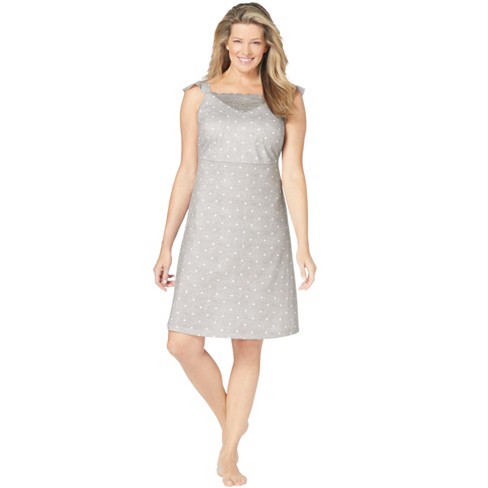 Just Love Womens Nightgown - Short Sleeve Henley Oversized Sleepwear Gown  4364-htr-xl : Target