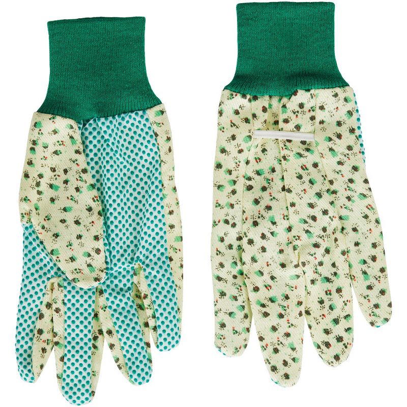 Best Garden  Women's 1 Size Fits All Canvas Garden Glove with Knit Cuff 726052, 5 of 7