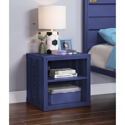 NicBex Metal Nightstand with 2 Open Storage Compartment,Bedside Table with USB Ports for Bedroom,Living Room