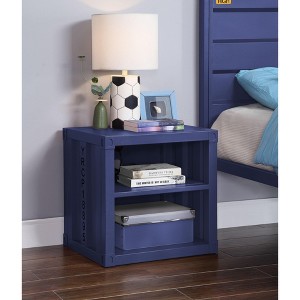 NicBex Metal Nightstand with 2 Open Storage Compartment,Bedside Table with USB Ports for Bedroom,Living Room - 1 of 4