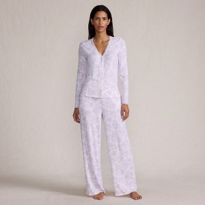Lands' End Women's Pointelle Sleep Pants - 1 of 4