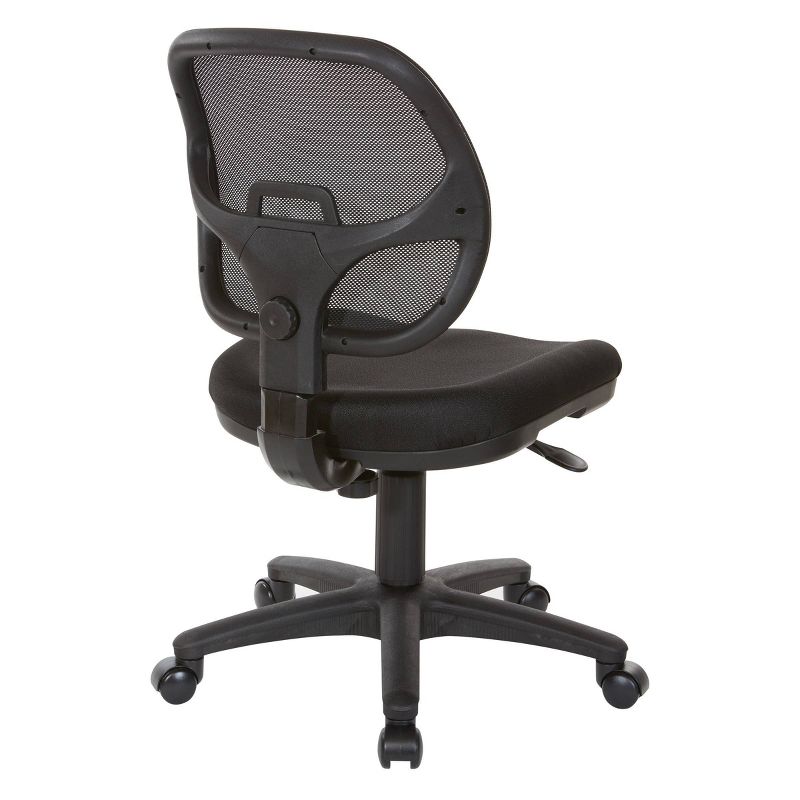 Mesh Screen Back Task Chair with Fabric Seat Black - OSP Home Furnishings, 6 of 10