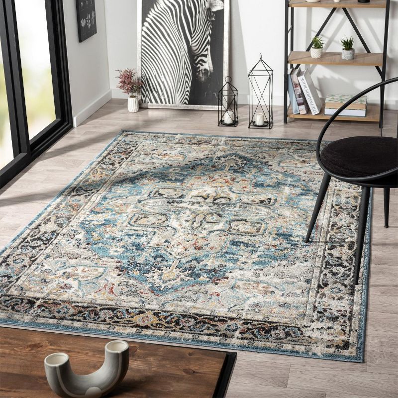 Luxe Weavers Moroccan Floral Vintage Area Rug, 1 of 13