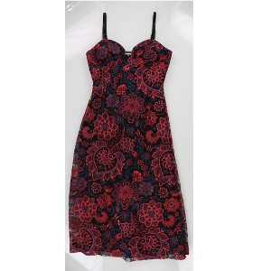 GUESS Womens Embroidered Fit Flare Floral Pencil Dress - 1 of 2