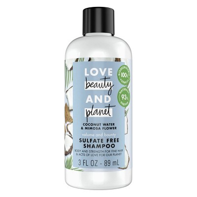 Love Beauty & Planet Coconut Water & Mimosa Flower Volume and Bounty Shampoo Travel Size - 3 fl oz