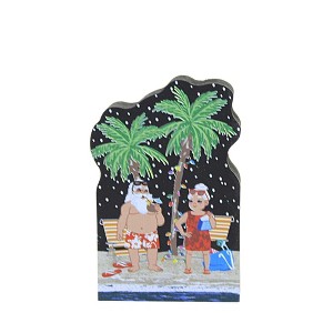 Cat's Meow Village 3.25 In Santa & Mrs. Claus On Vacation North Pole Accessory Village Accessories - 1 of 3