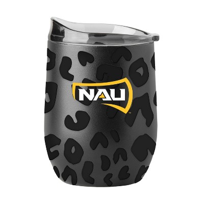 NCAA Northern Arizona Lumberjacks 16oz Black Leopard Stainless Steel Wine Tumbler