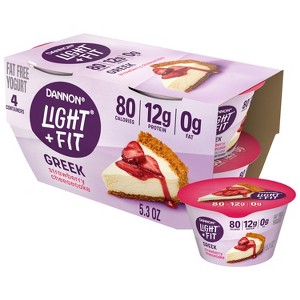 Light + Fit Nonfat Gluten-Free Greek Yogurt - 4ct/5.3oz Cups - 1 of 4