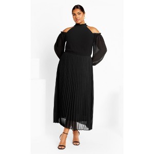 Women's Plus Size Promise Maxi Dress - black | CITY CHIC - 1 of 4
