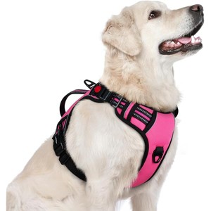 rabbitgoo Dog Harness for Large Dogs, , Easy Walking Harness with 2 Leash Clips, Pink, L - 1 of 1