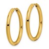 Chisel Stainless Steel Polished Yellow IP-plated 3mm Hinged Hoop Earrings - 2 of 4