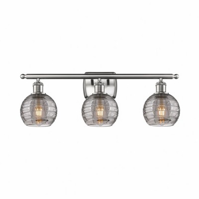 Athens Deco Swirl - 3 Light Bath Vanity In Industrial Style-11 Inches Tall and 26 Inches Wide
