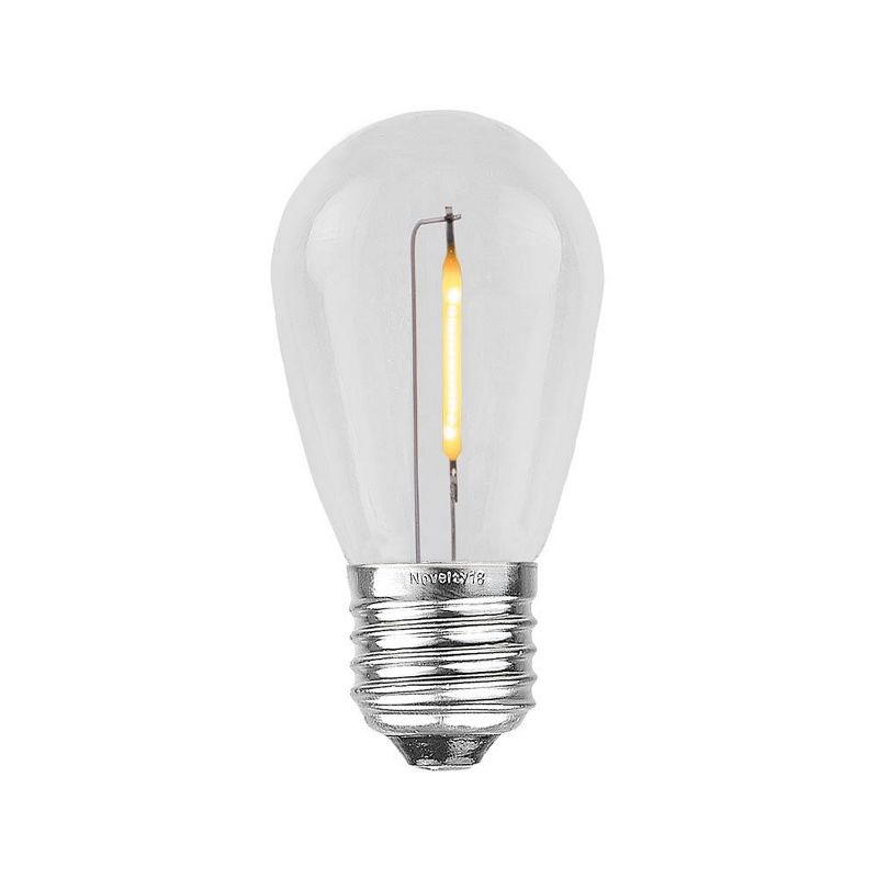 Novelty Lights White S14 Hanging LED String Light Replacement Bulbs E26 Medium Base 1 Watt, 2 of 9