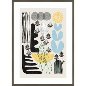 Amanti Art Abstract Garden 1 by Ioana Horvat Wood Framed Wall Art Print - 1 of 4