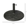 22" 42 lbs Round Resin Umbrella Base Stand Market Parasol Holder with Beautiful Decorative Pattern & Easy Setup, for 1.5", 1.89" Pole, for Lawn - 3 of 4