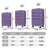 Lyngins 3-Piece Family Hardside Luggage Set – 20" Carry on Luggage, 24" & 28" Suitcases with 360° Silent Spinner Wheels, Waterproof ABS Hard Shell, - 2 of 4