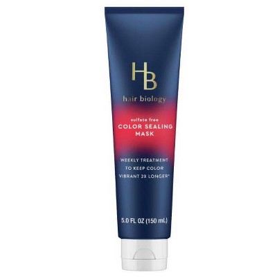 Hair Biology Deep Conditioning Color Sealing Hair Mask, Sulfate Free and Moisturizing For Coarse, Grey and Color-Treated Hair - 5.0 fl oz