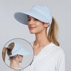 Anna-Kaci Womens Detachable Face Cover Sun Visor Cap UV Protection Mesh Panel Design with Extra Wide Brim - 3 of 4