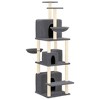 vidaXL Cat Tree Dark grey Engineered wood, plush, sisal 70.9 in Durable - 2 of 4