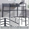 COMHOMA Metal Loft Bed Twin Size, Loft Bed Frame with Safety Guard Rails & Flat Ladder for Kids Teens Adults - 3 of 4