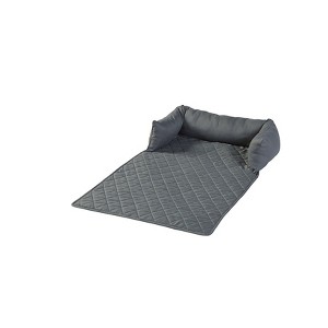 The Lakeside Collection Quilted Pet Beds with Headrest - Small Pet Bed Gray - 1 of 1