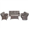 6 Pieces Gymojoy Sofa Chairs Table with Swivel Chairs - 3 of 4