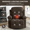 PAGED Modern Swivel Massage Recliner Chair with Heating, Rocking Chair with 2 Cup Holders, Side Pocket and USB Port for Living Room, Bedroom - 4 of 4